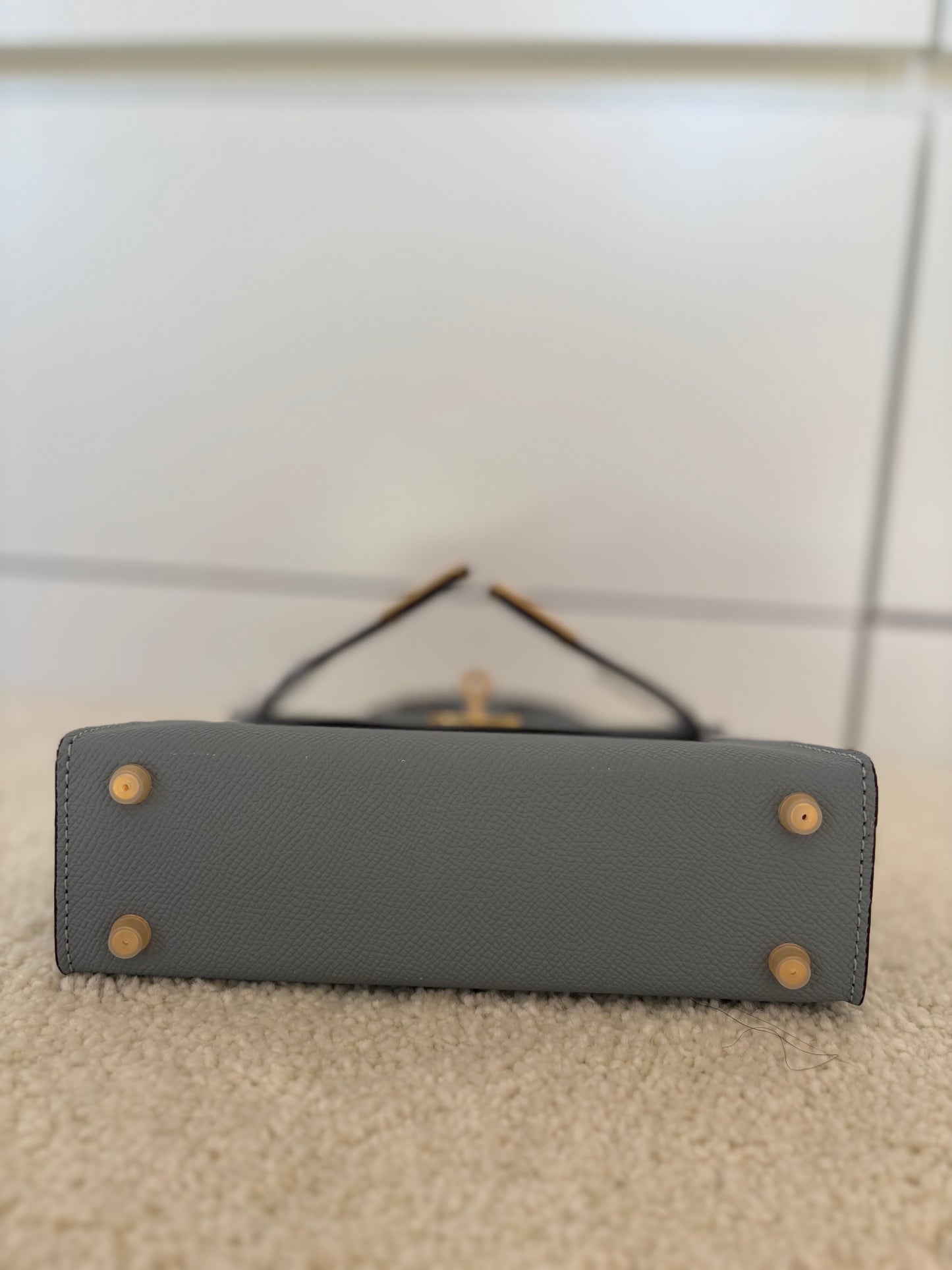 Sac Kelly Élégance 19 cm – Gris Perle