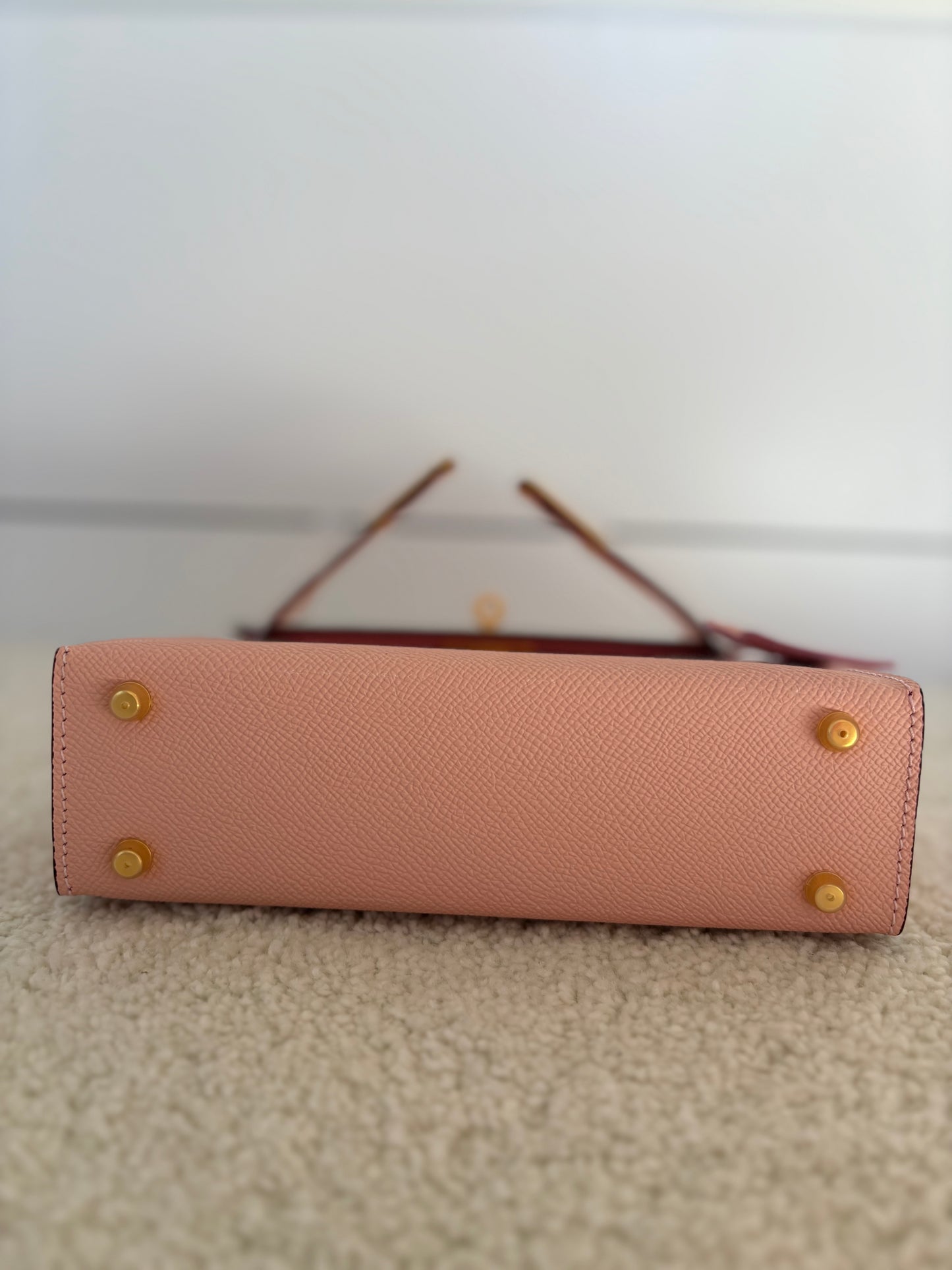 Sac Kelly Élégance 19 cm – Rose Poudré