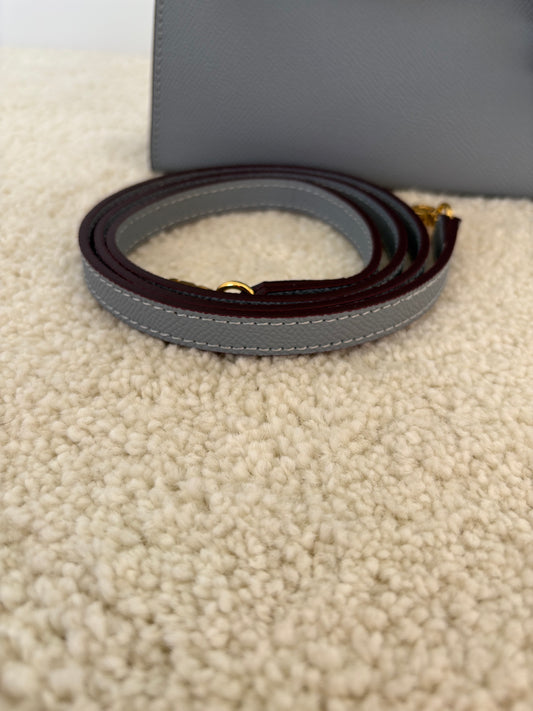 Sac Kelly Élégance 19 cm – Gris Perle