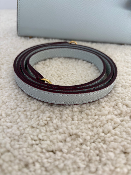 Sac Kelly Élégance 19 cm – Bleu Azur