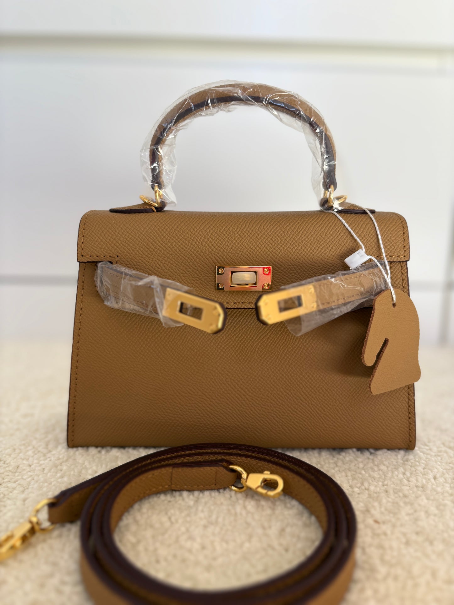 Sac Kelly Élégance 19 cm – Camel
