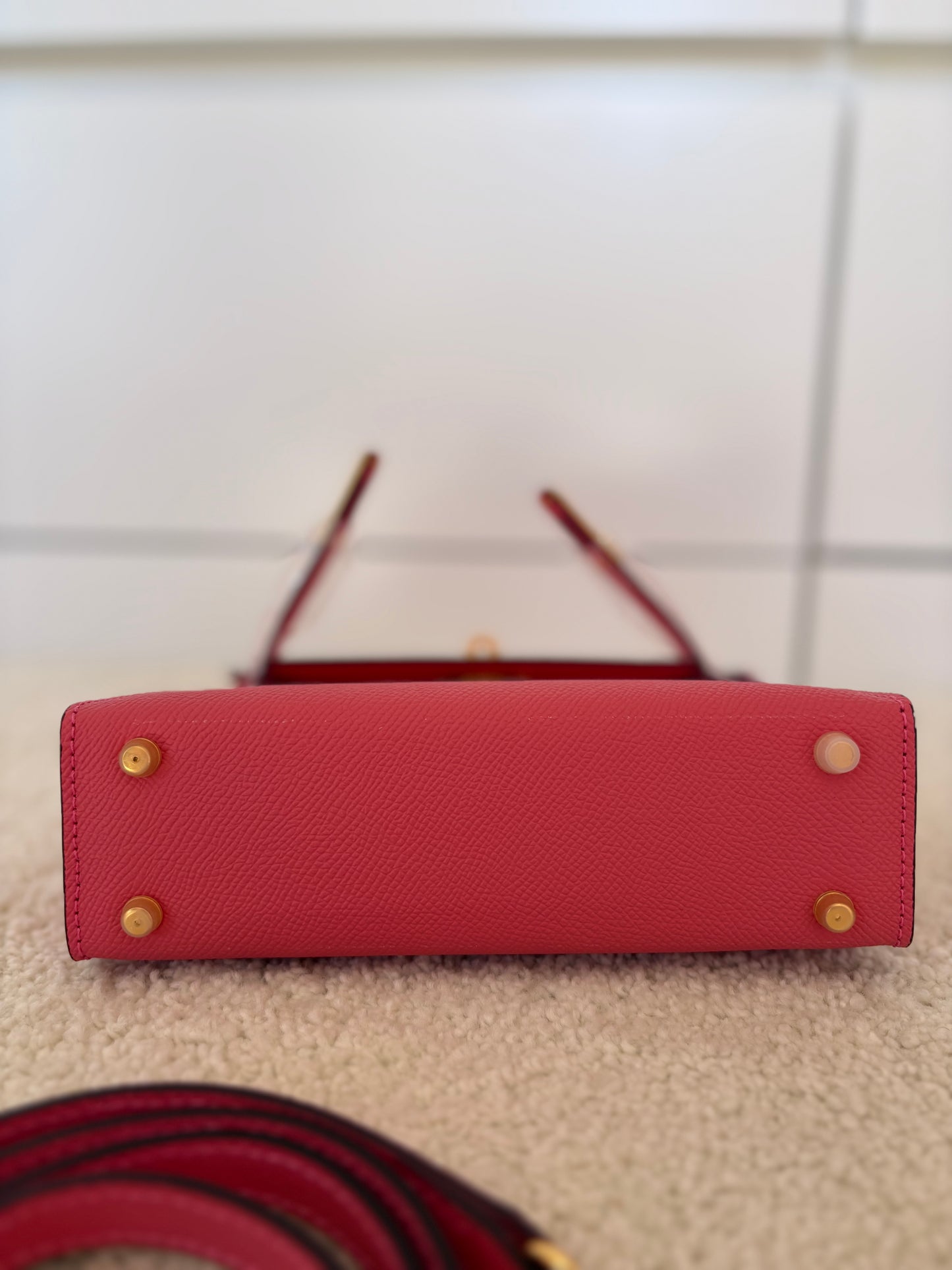 Sac Kelly Élégance 19 cm – Rouge Cerise