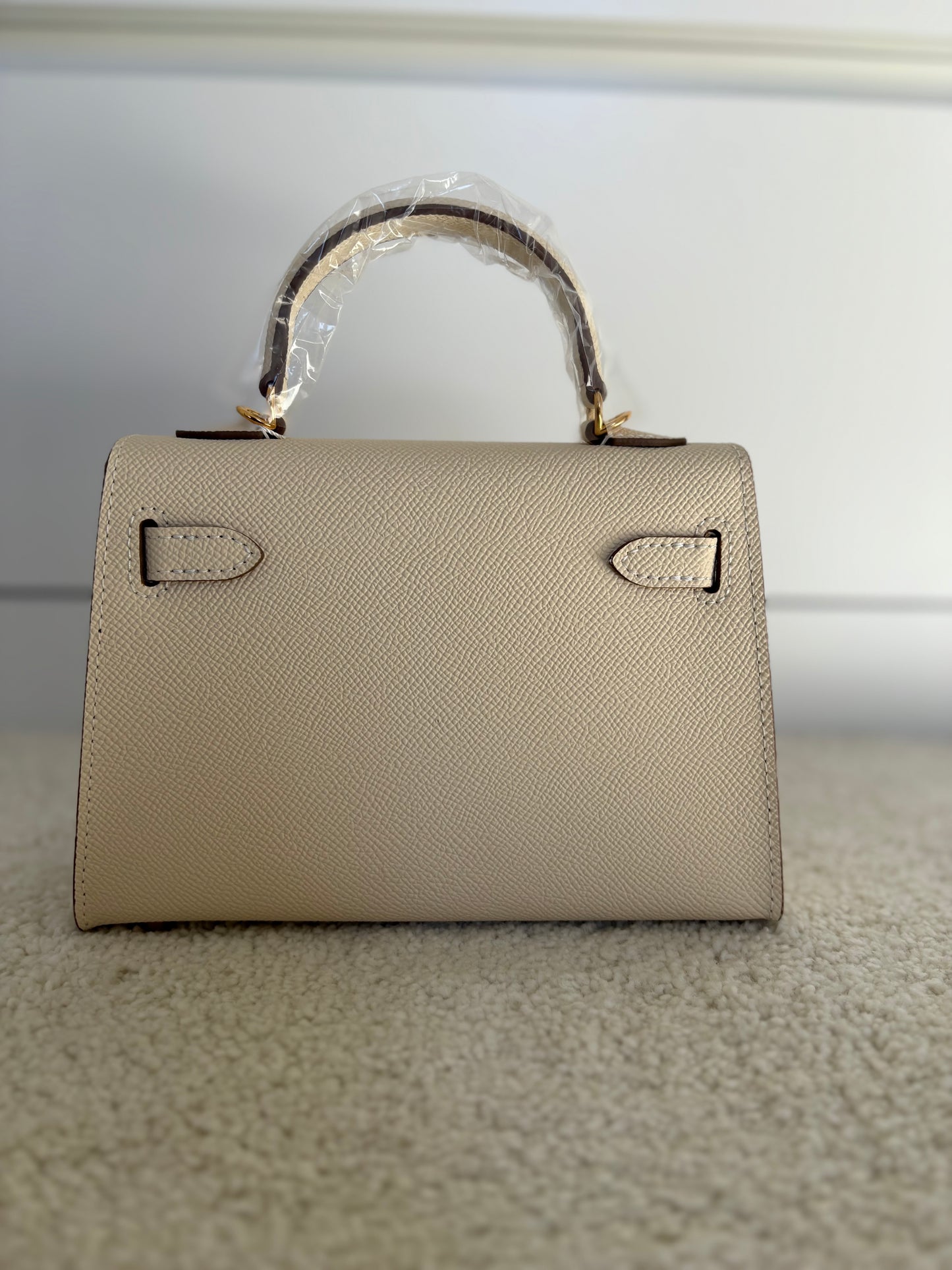 Sac Kelly Élégance 19 cm – Beige Crème