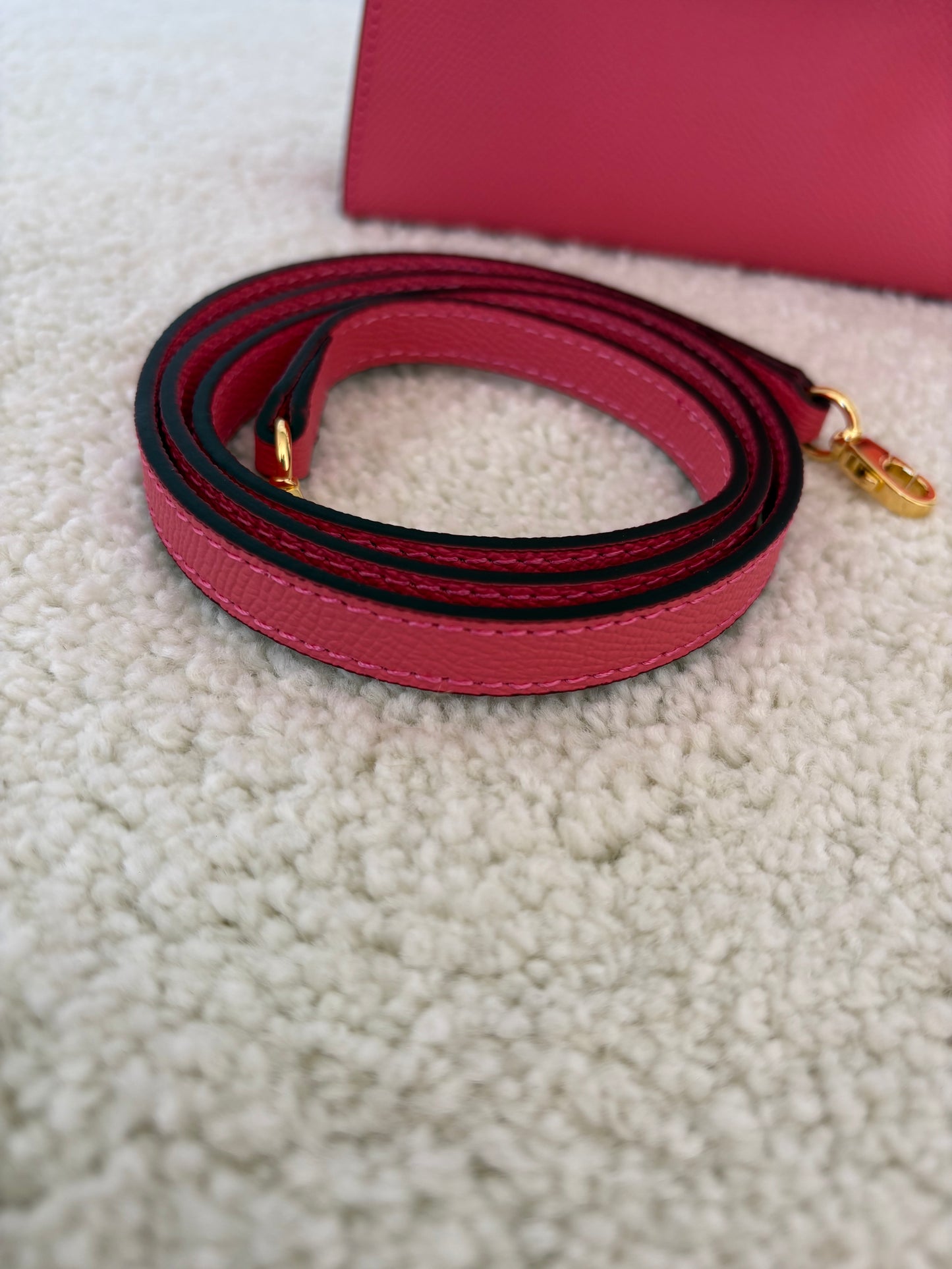 Sac Kelly Élégance 19 cm – Rouge Cerise