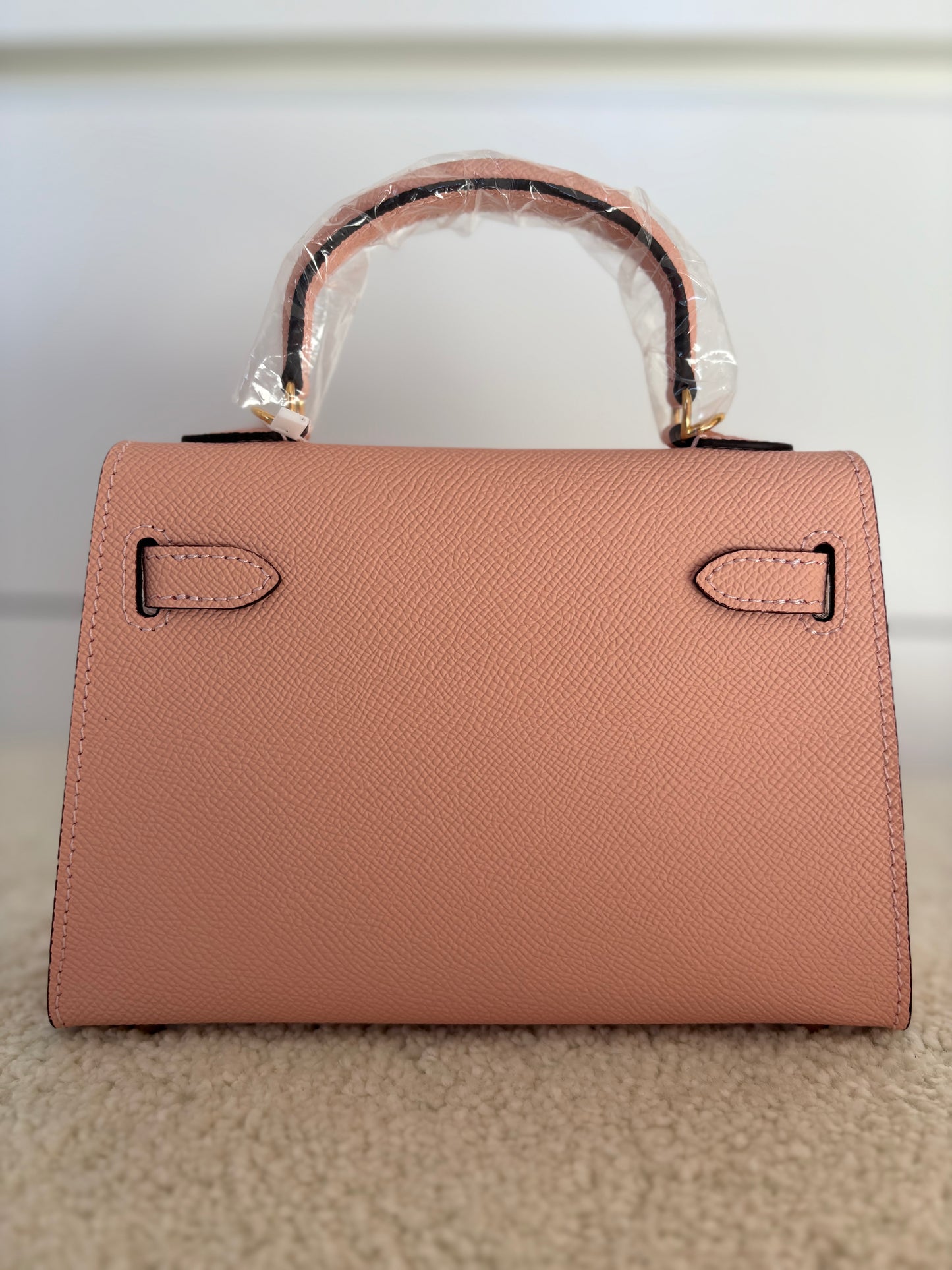 Sac Kelly Élégance 19 cm – Rose Poudré