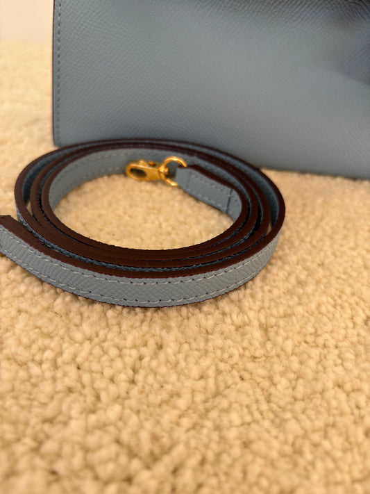 Sac Kelly Élégance 19 cm – Bleu Ciel