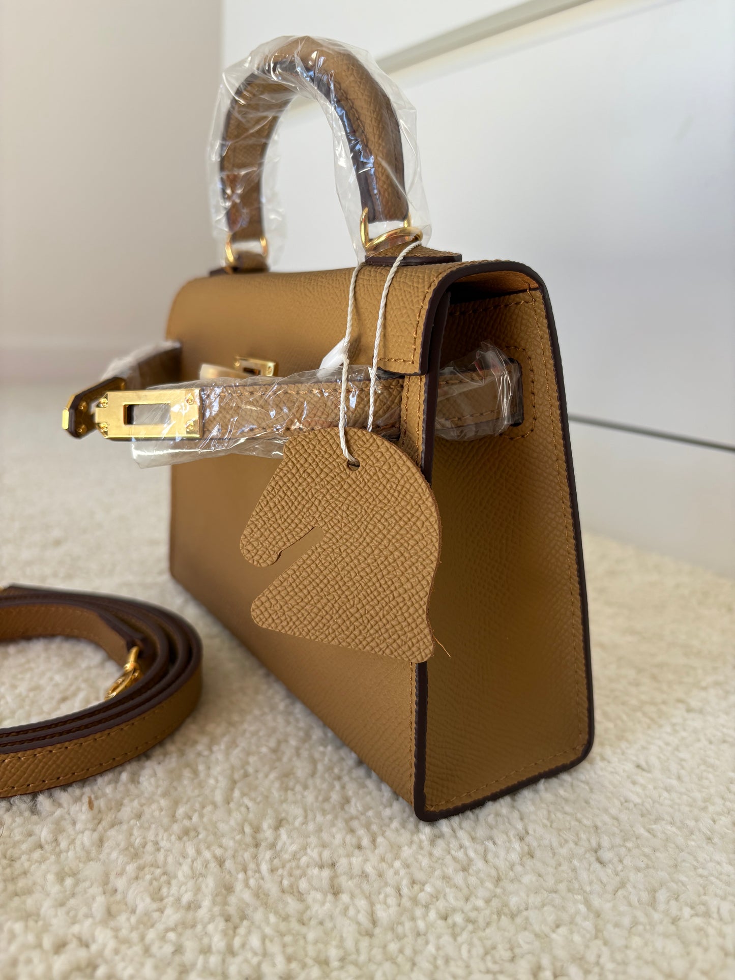 Sac Kelly Élégance 19 cm – Camel