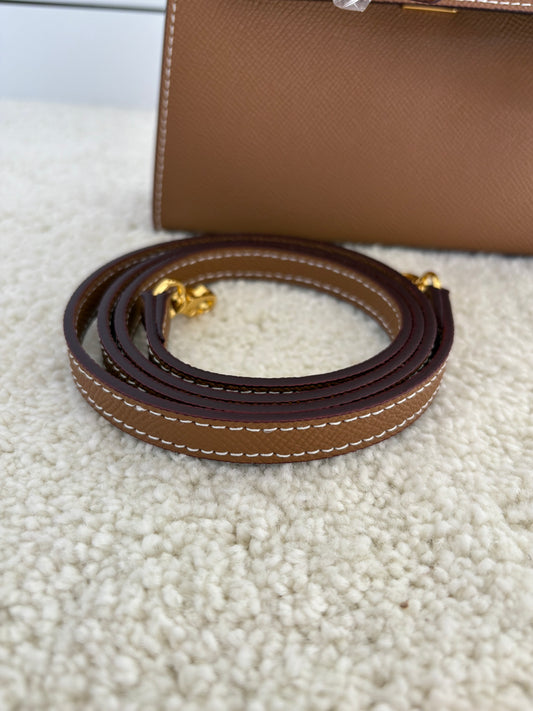 Sac Kelly Élégance 19 cm – Marron  Intense