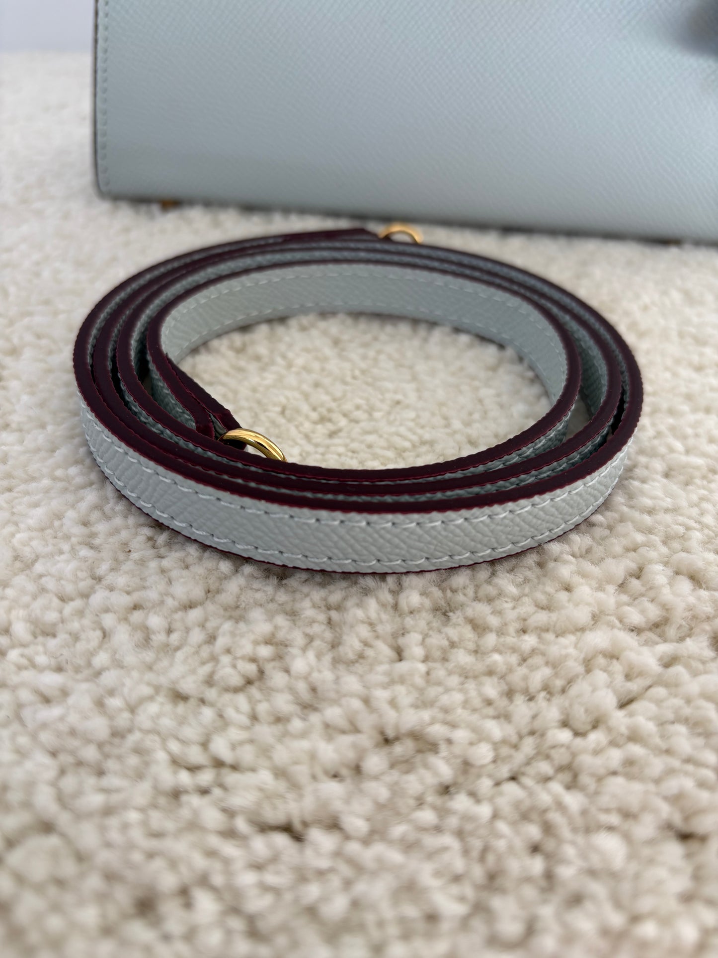 Sac Kelly Élégance 19 cm – Bleu Azur